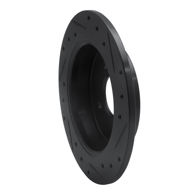 Dodge Attitude Brake Rotor (1) - Rear Left - R1 Concepts - Drilled & Slotted - Black - `12-`25